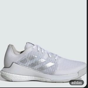 Adidas crazyflight sneakers White metallic silver size 8